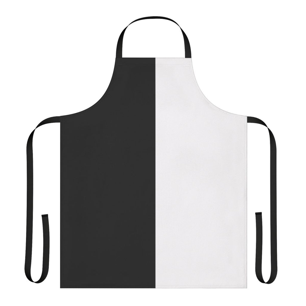 Stylish split black and white apron