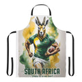Springbok-themed apron with South African flag design for rugby enthusiasts