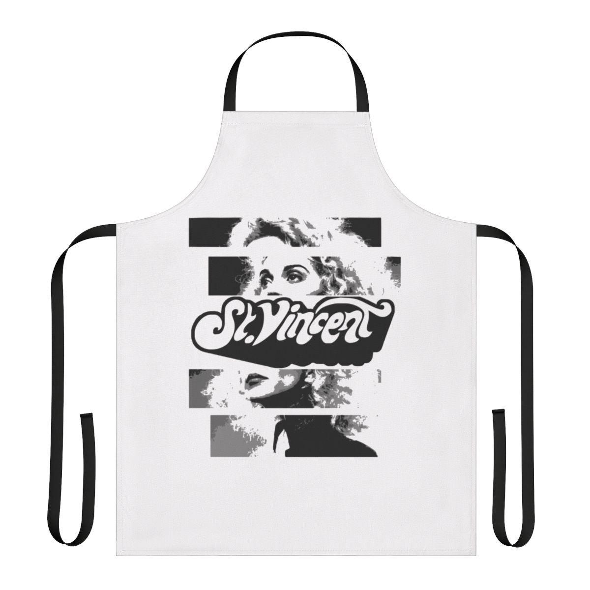 St Vincent inspired apron with a modern, indie pop design