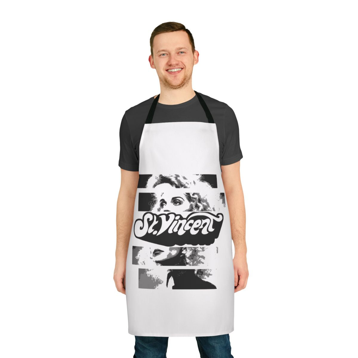 St Vincent inspired apron with a modern, indie pop design