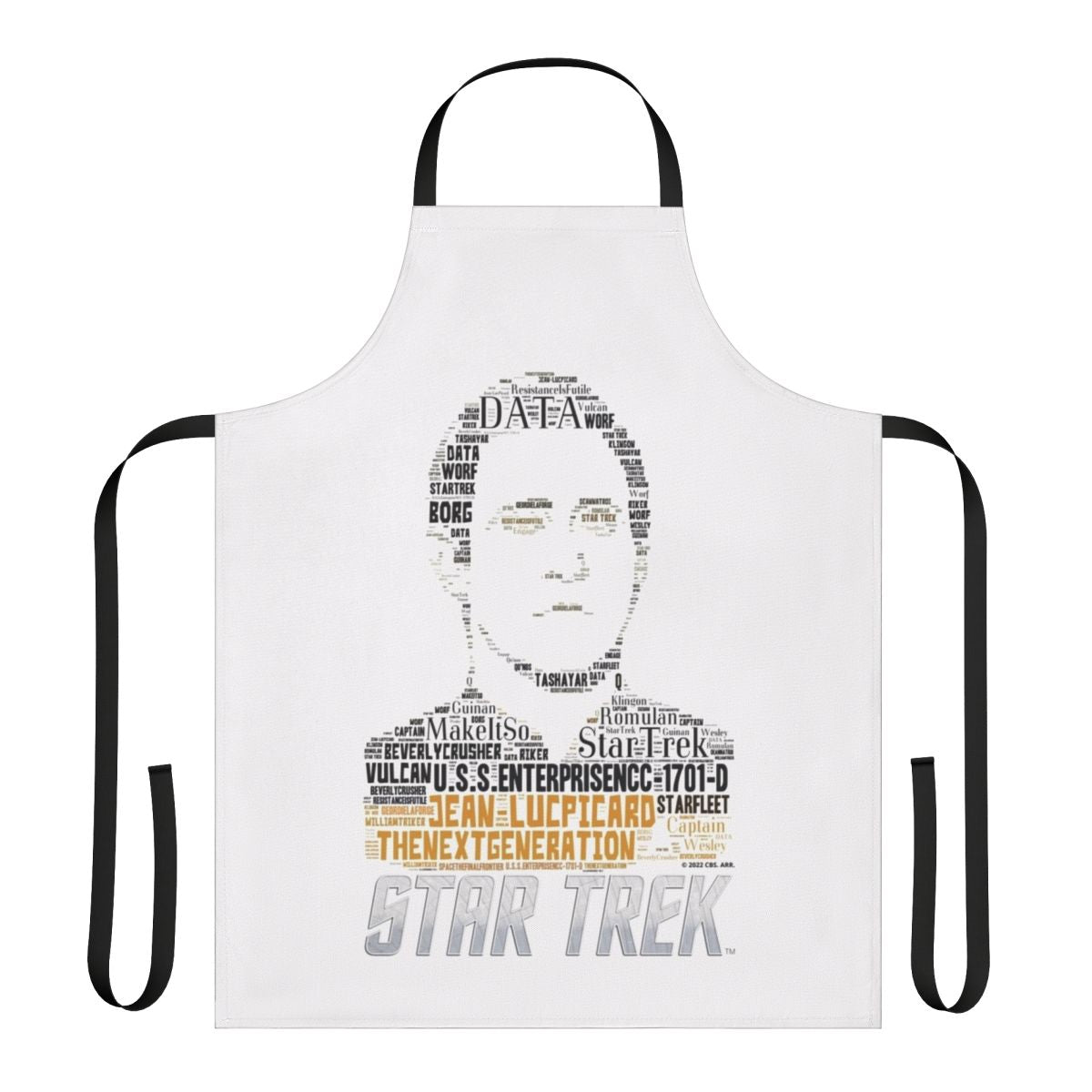 Stylish Star Trek Next Generation inspired apron with Enterprise and Starfleet design