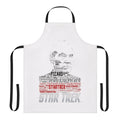 A high-quality apron featuring an image of Jean Luc Picard from the Star Trek: The Next Generation television series.