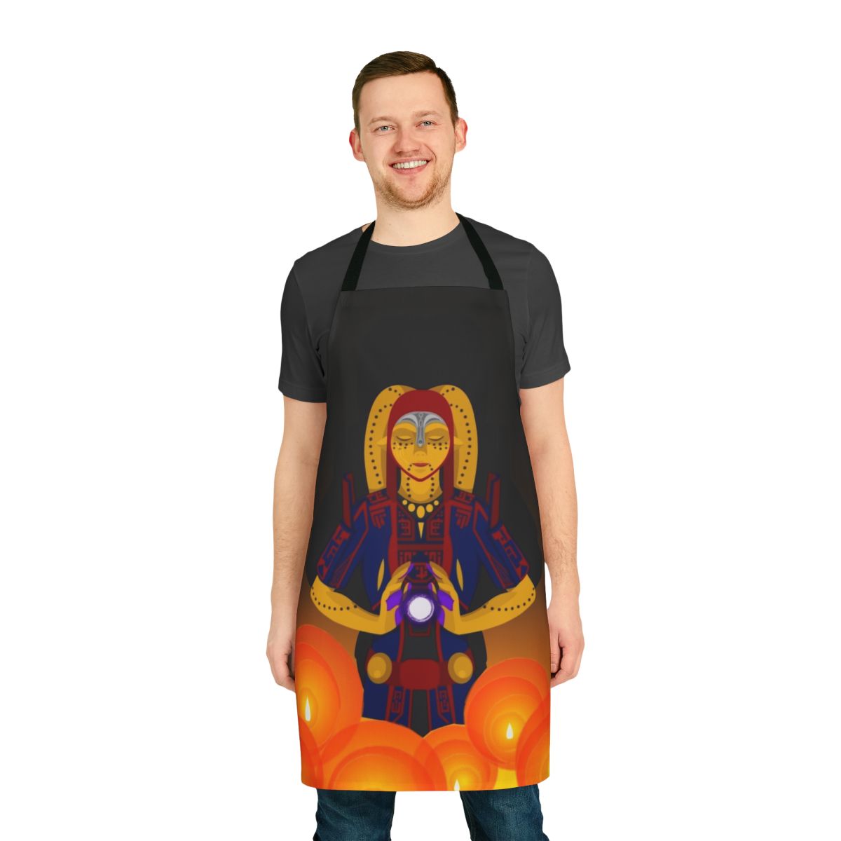 A stylish and durable apron inspired by the Star Wars universe, perfect for cosplay and cooking enthusiasts.