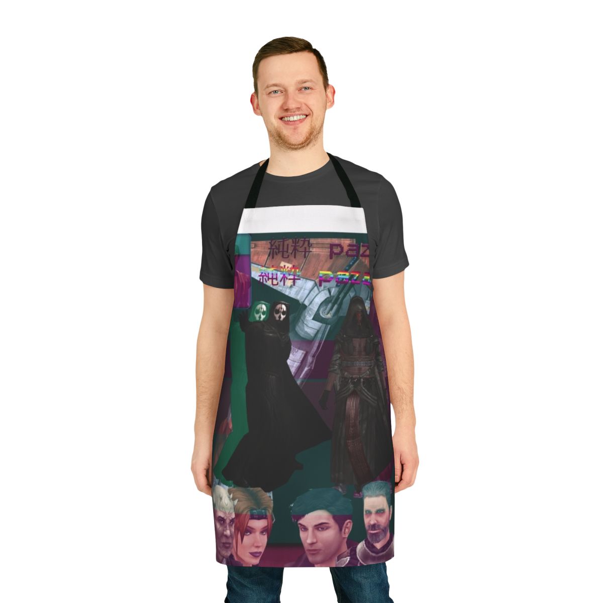 Star Wars-inspired vapor wave apron with unique design