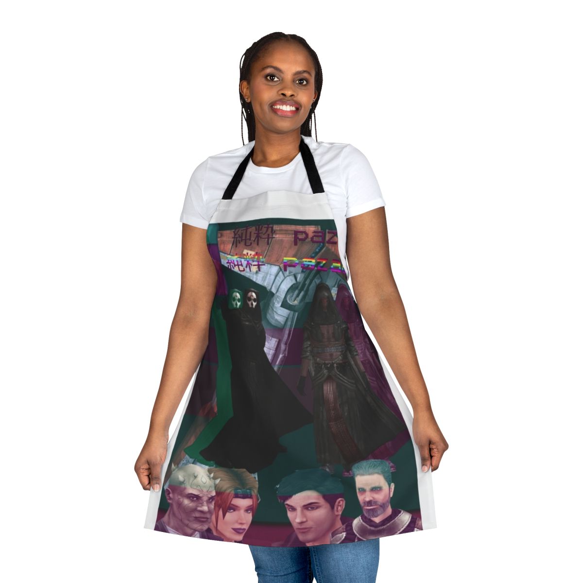 Star Wars-inspired vapor wave apron with unique design