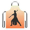 Artistic silhouette design of Rey from Star Wars: The Force Awakens on an apron