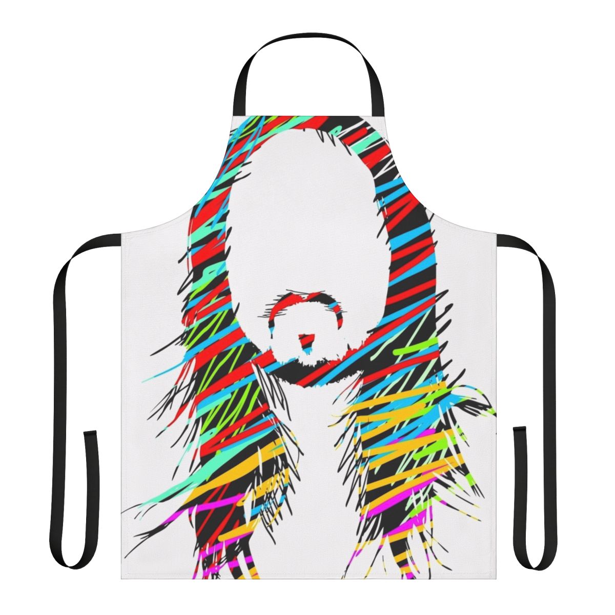 Apron featuring the artwork and style of renowned DJ Steve Aoki