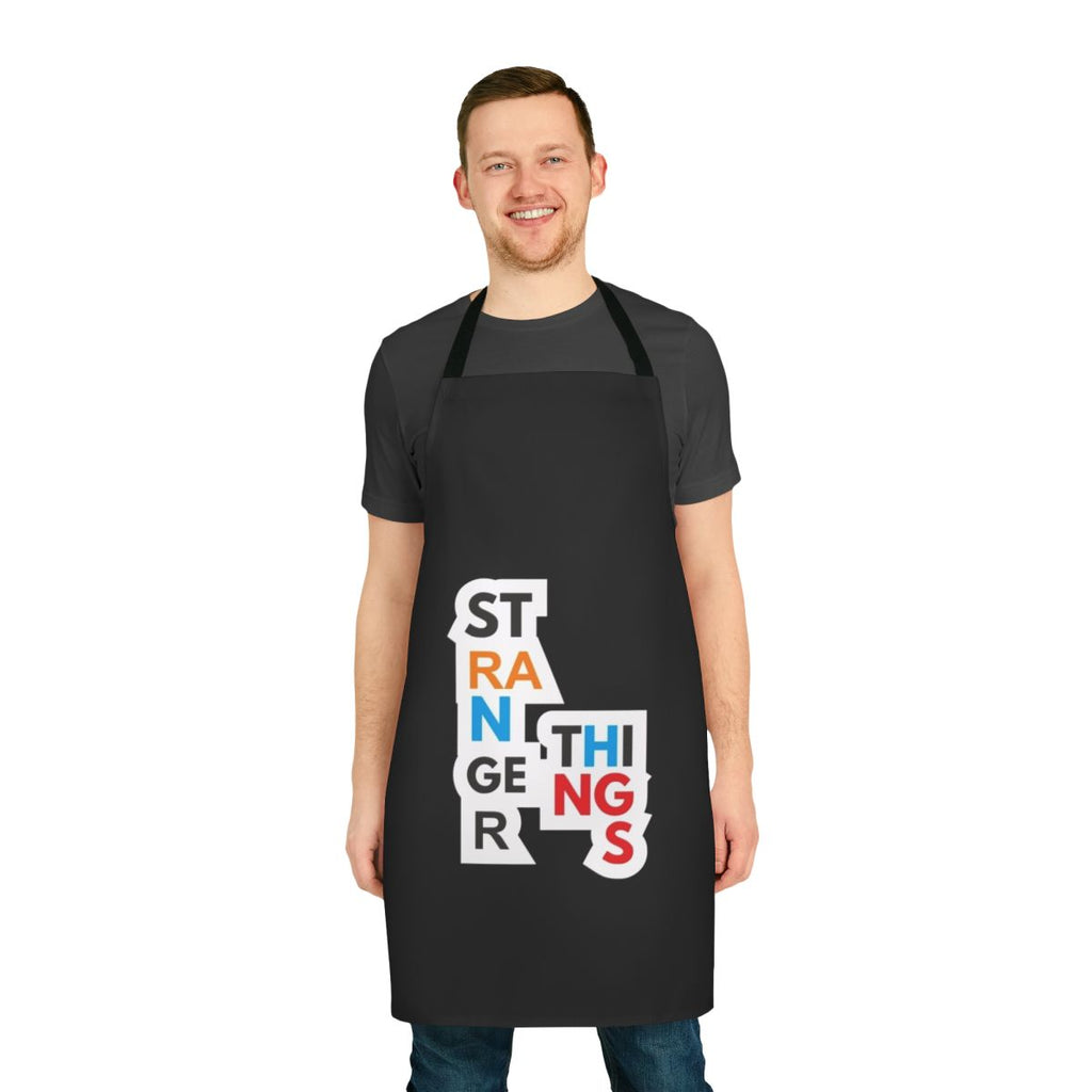 Stylish Apron Featuring a Stranger Things T-Shirt Design