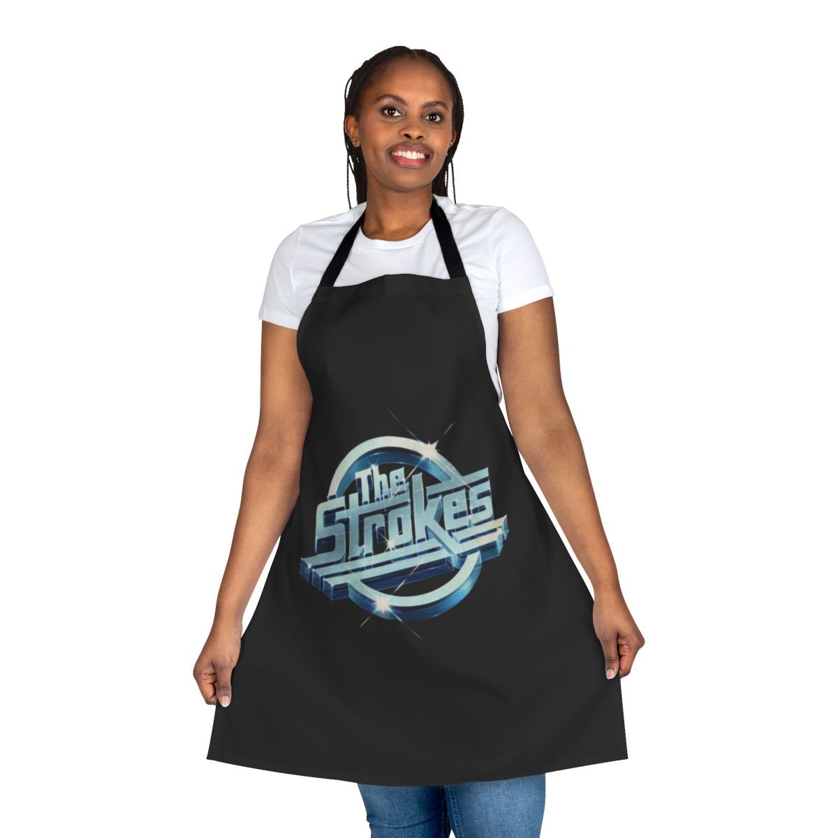 Strokes-inspired apron with stylish design for indie music fans