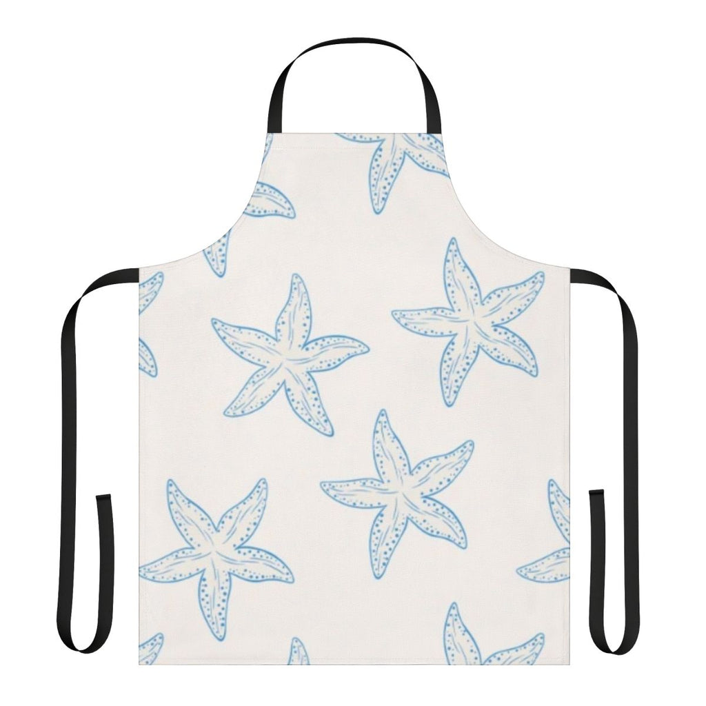 Person wearing a vibrant summer-themed apron while cooking or gardening