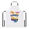A colorful and versatile summer apron with a unique design, perfect for the kitchen, gardening, or crafting.