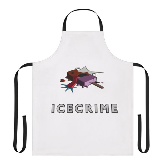 Colorful crime-themed apron for summer parties and cooking