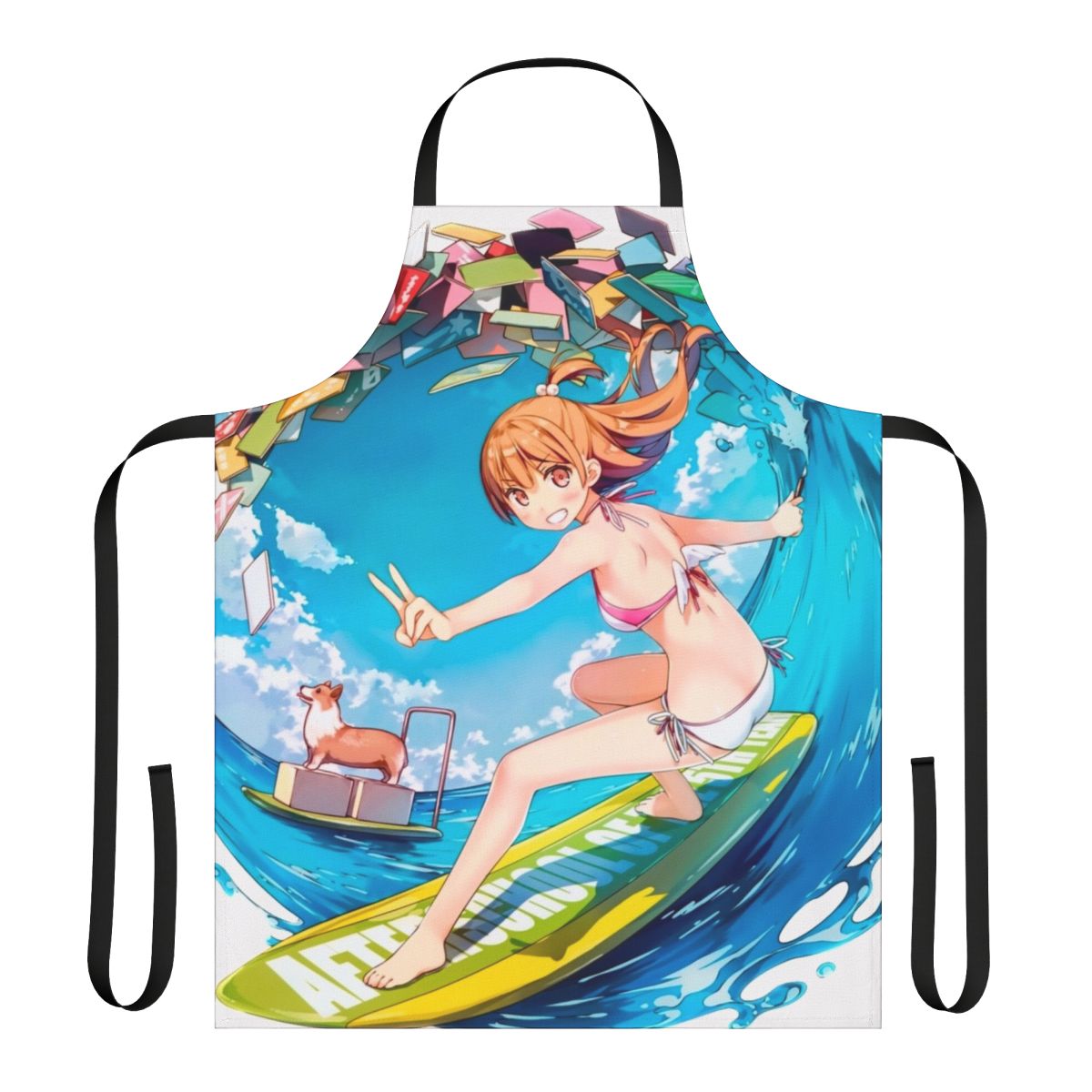 Summer Surfing Apron with Coastal Ocean-Inspired Design