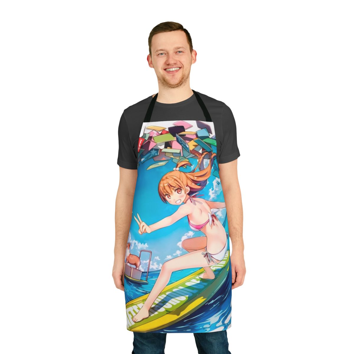 Summer Surfing Apron with Coastal Ocean-Inspired Design