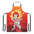 Sun deity Amaterasu inspired apron with wolf and kitsune elements