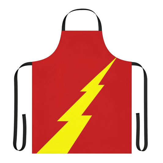 Stylish apron with a bold lightning bolt design, perfect for sci-fi and comic book enthusiasts