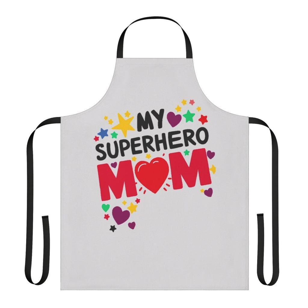 Superhero mom apron with bold design and quality construction