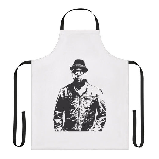 Talib Kweli-inspired cooking apron with hip hop graphic design
