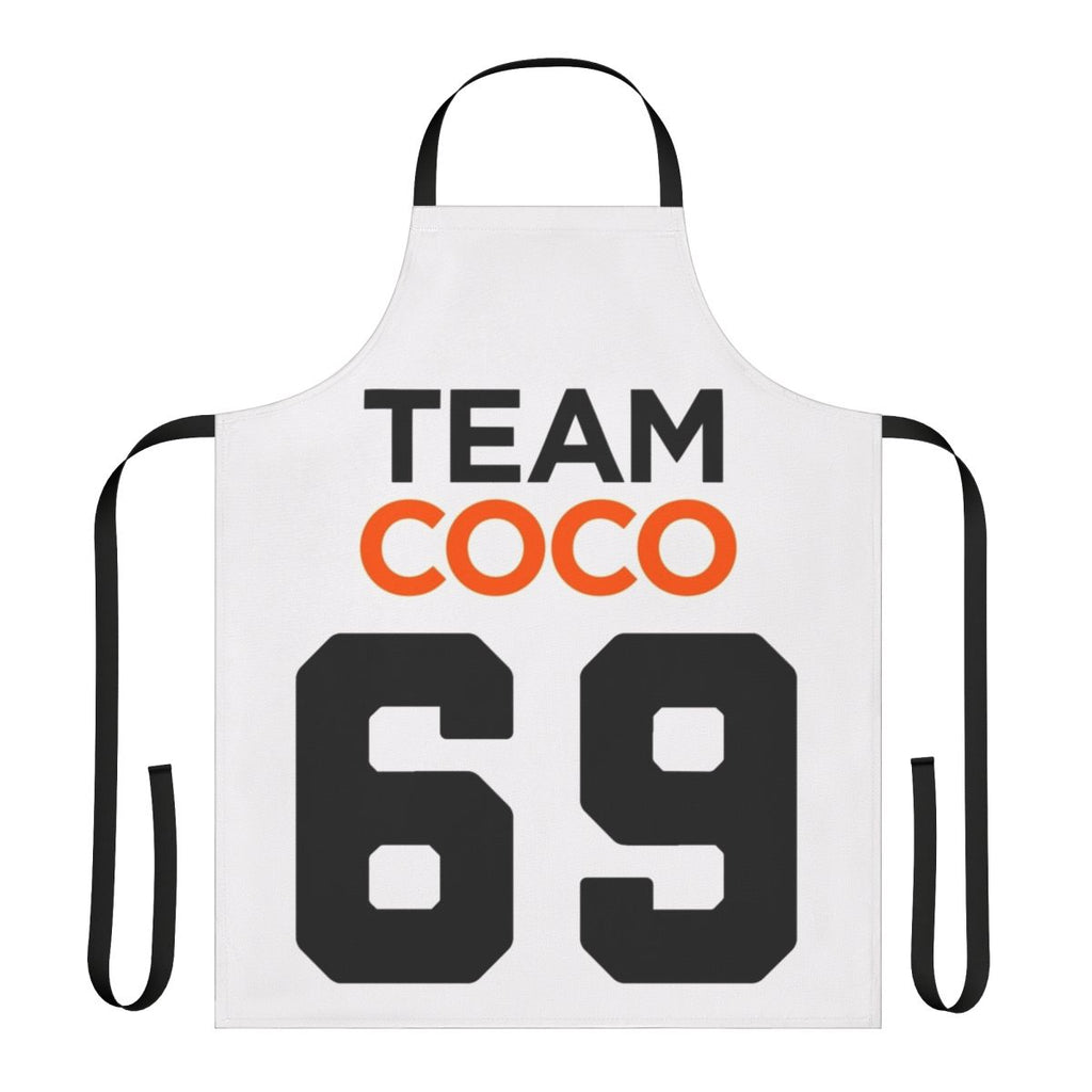 Team Coco-inspired football jersey style apron