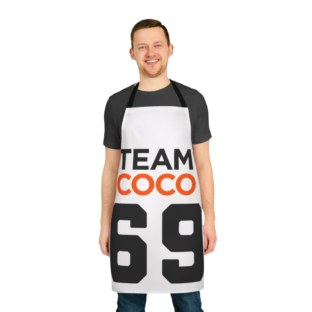 Team Coco-inspired football jersey style apron