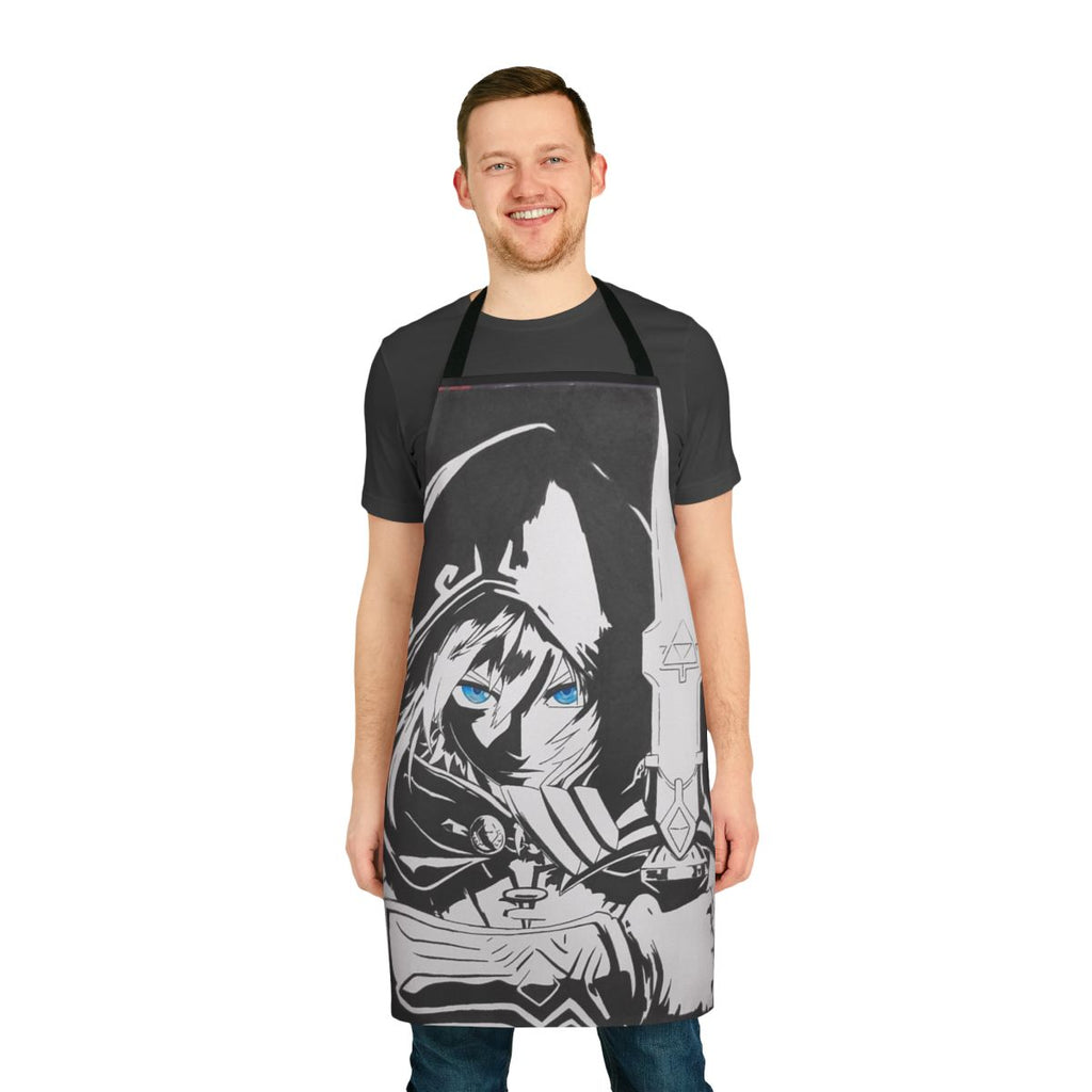 Tears of the Kingdom themed apron with colorful design and characters