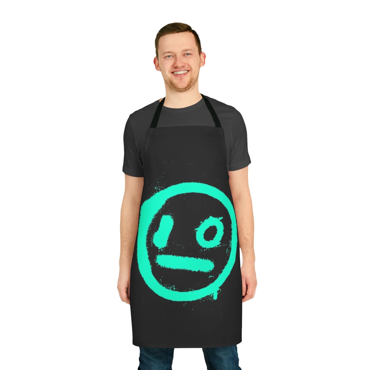 Stylish apron featuring io music, techno, and electronic dance music-inspired design