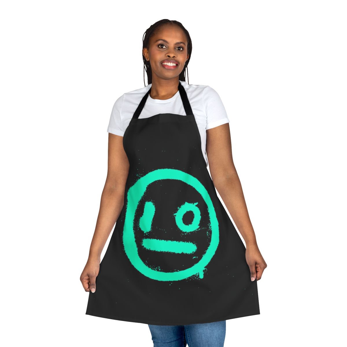 Stylish apron featuring io music, techno, and electronic dance music-inspired design