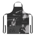 Sleek black and white apron featuring the name "Charlotte De Witte", a prominent female techno DJ