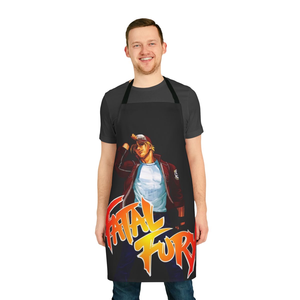 Apron featuring the iconic Terry Bogard character from the King of Fighters video game series