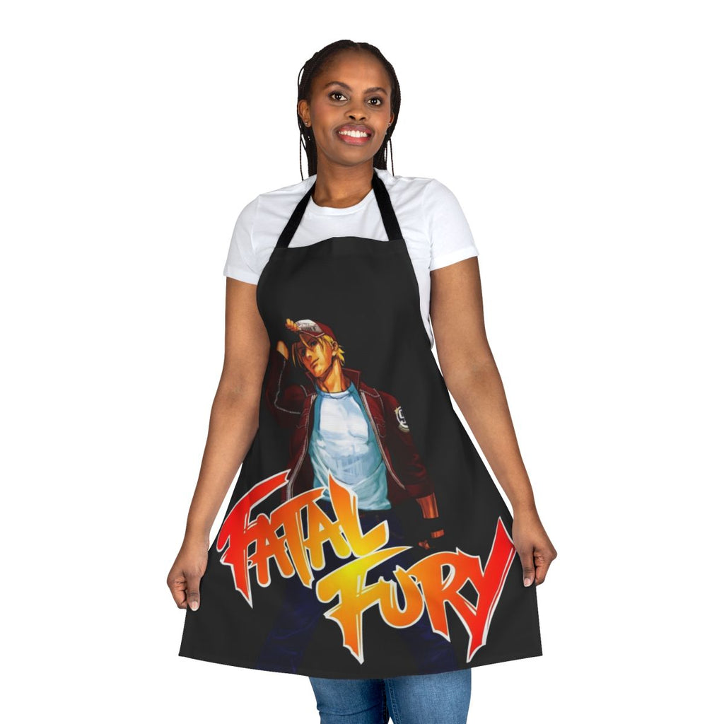 Apron featuring the iconic Terry Bogard character from the King of Fighters video game series