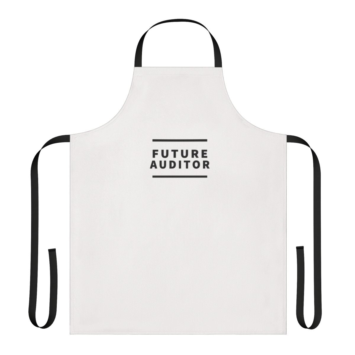 Stylish text design apron for future auditors, accountants, and other accounting professionals