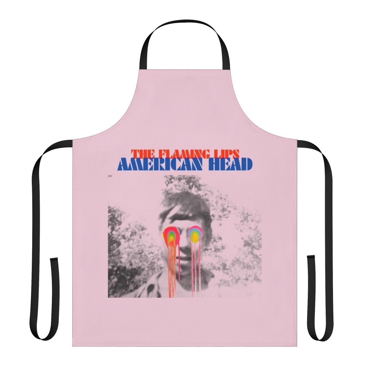 Tfl-inspired apron featuring a halftone graphic design