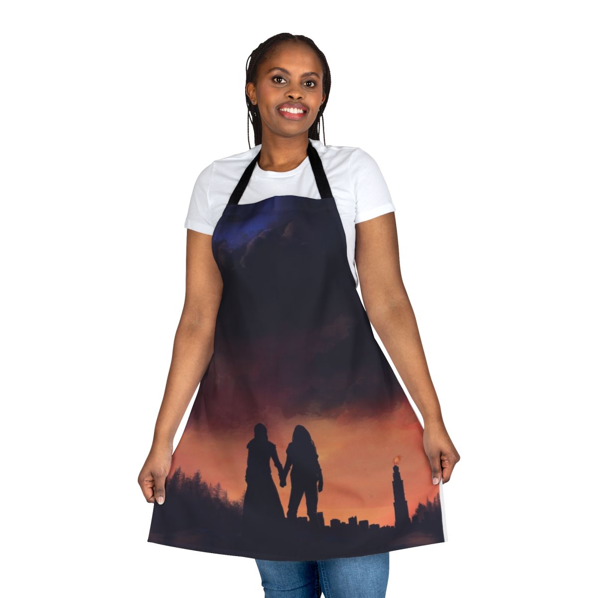 The 100 inspired apron featuring Clarke Griffin, Lexa, and Commander Lexa designs