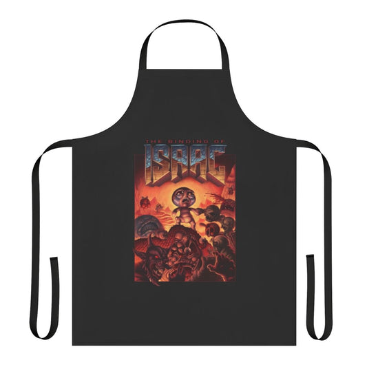The Binding of Isaac themed apron with demonic design