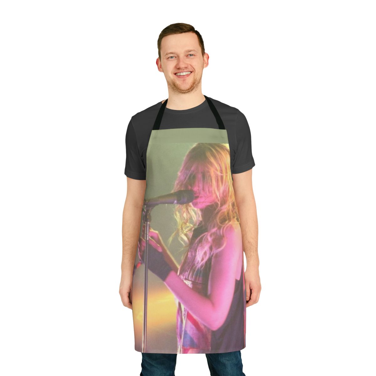 The Pretty Reckless-inspired apron featuring the band's logo and imagery
