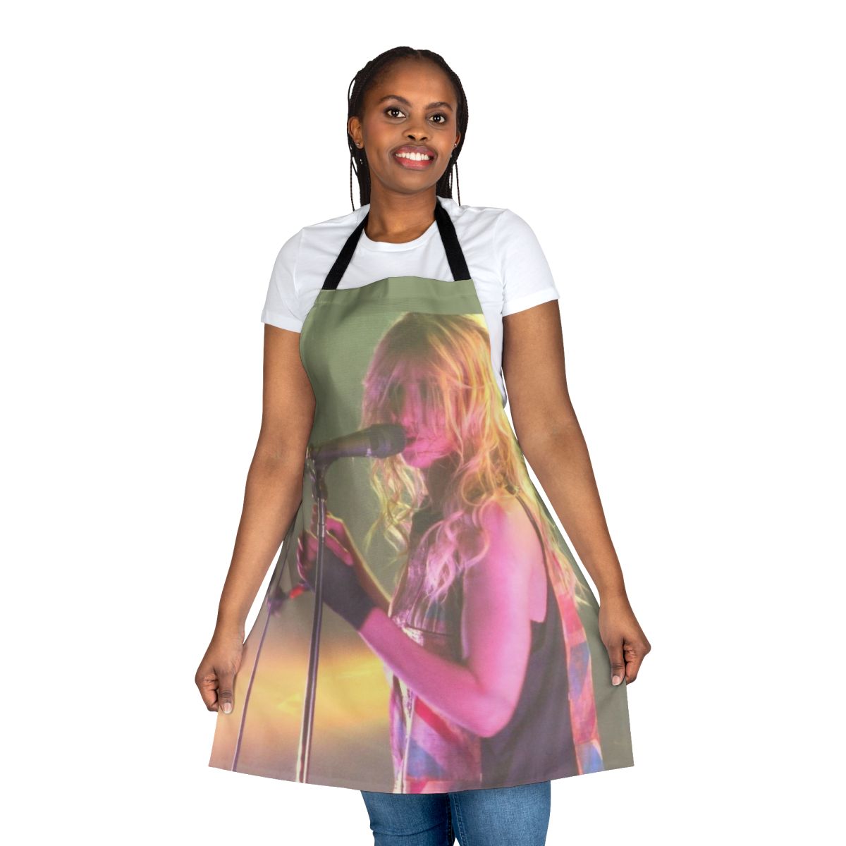 The Pretty Reckless-inspired apron featuring the band's logo and imagery