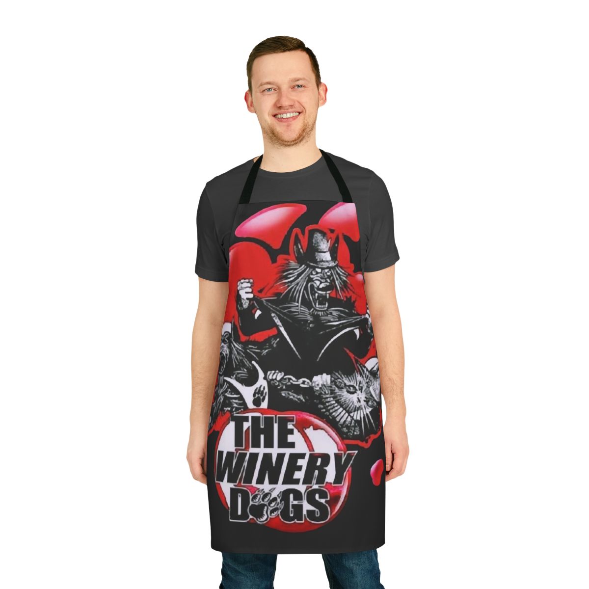 The Winery Dogs Band T-Shirt Apron featuring the band's logo and artwork