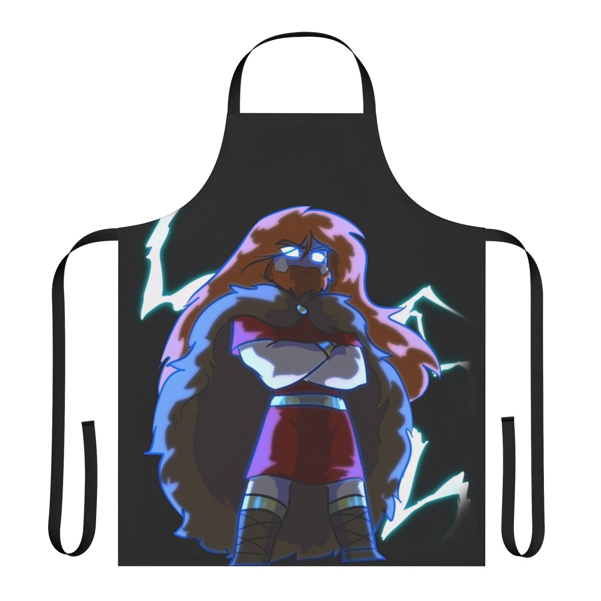 A high-quality apron featuring the image of Thor, the Norse god of thunder.