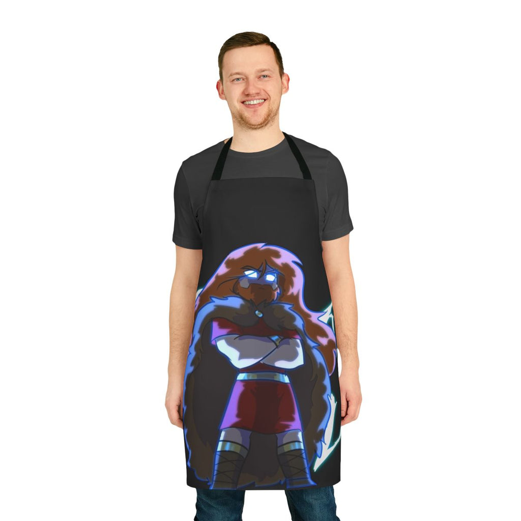 A high-quality apron featuring the image of Thor, the Norse god of thunder.