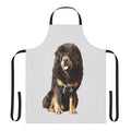 Illustration of a Tibetan Mastiff on an apron for dog owners and pet lovers