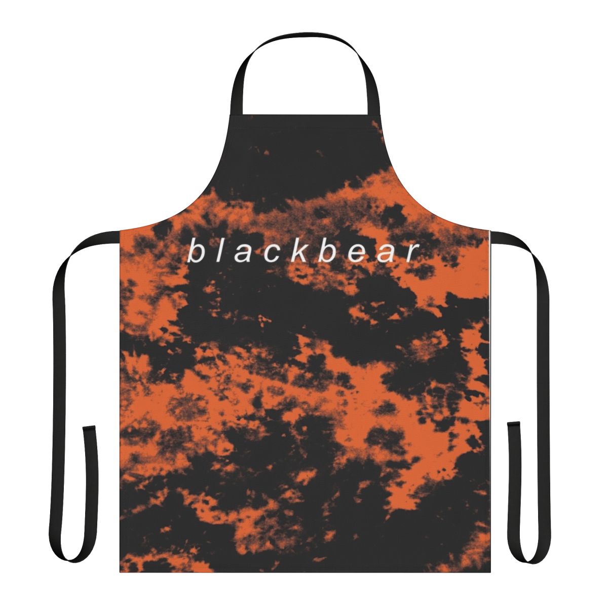 A vibrant tie dye apron featuring a modern design, perfect for music enthusiasts.