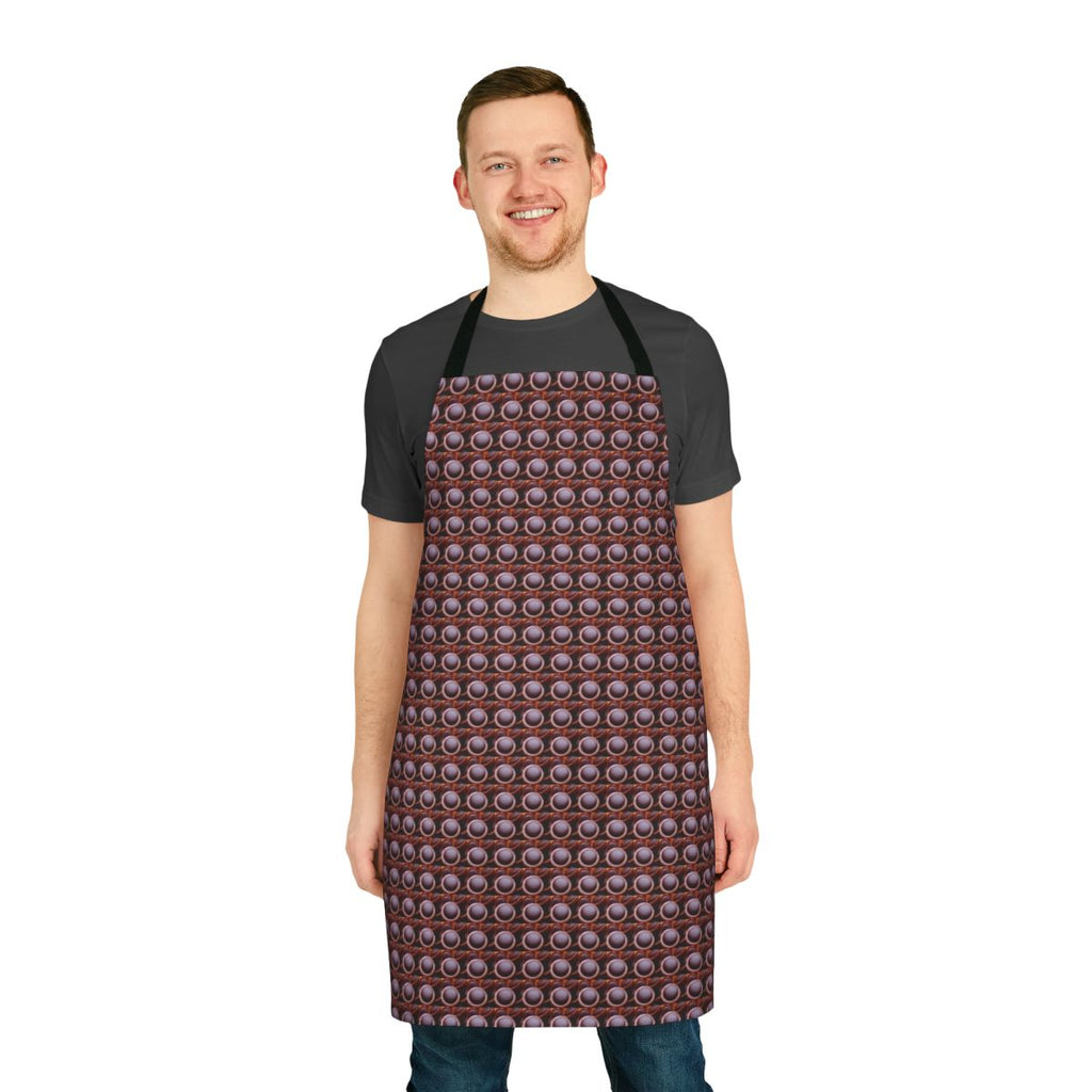 Toffee-inspired apron with a beautiful abstract blue rose design