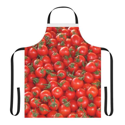 Vibrant tomato design on a high-quality kitchen apron
