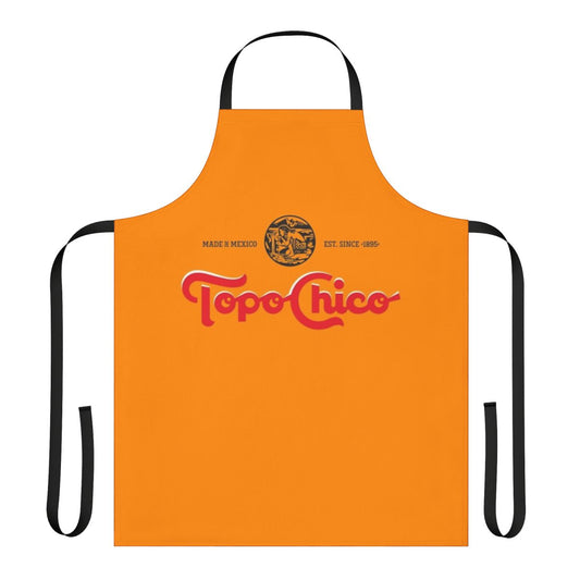 Topo Chico map design printed on a high-quality kitchen apron