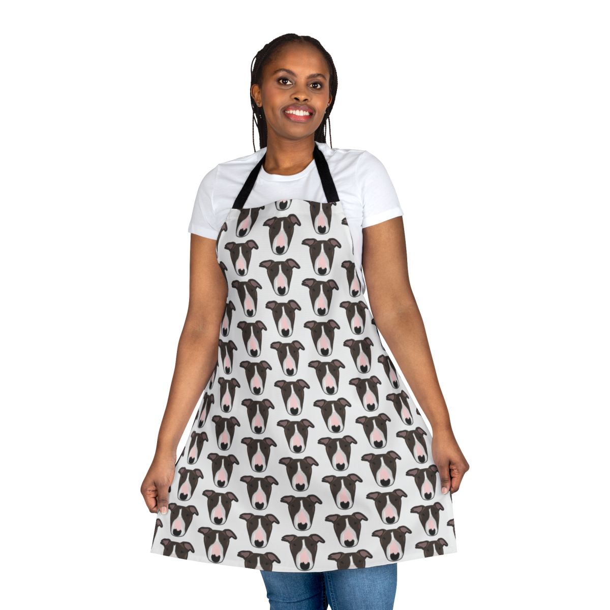 Toreigh Apron featuring a design of an English Bull Terrier