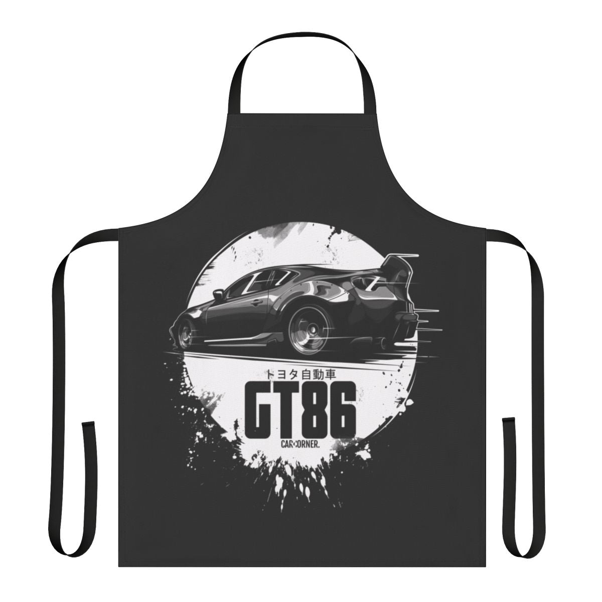 Toyota GT86-inspired car apron with graphic design and vector art