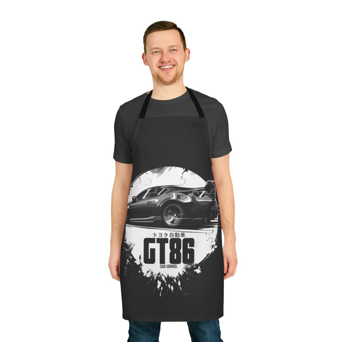 Toyota GT86-inspired car apron with graphic design and vector art