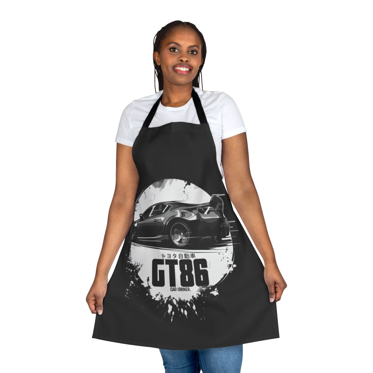 Toyota GT86-inspired car apron with graphic design and vector art
