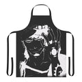 Monochrome apron featuring the iconic Trafalgar Law from the anime/manga series One Piece