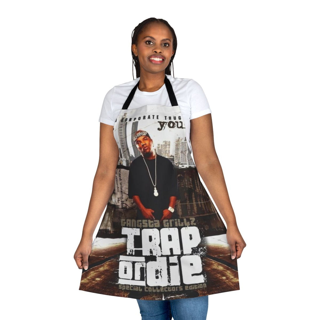 Trap music inspired apron with vintage style design